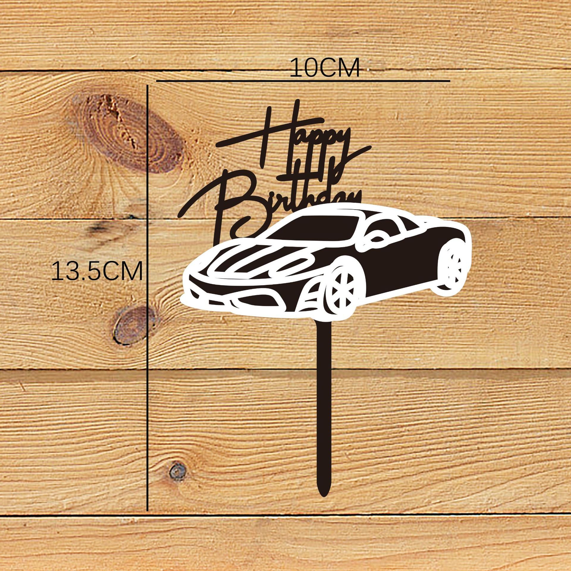 Wholesale 10PCS/PACK Father's Day Happy Acrylic Cake Card Decoration